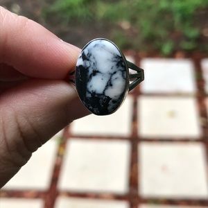 White Buffalo Turquoise Ring